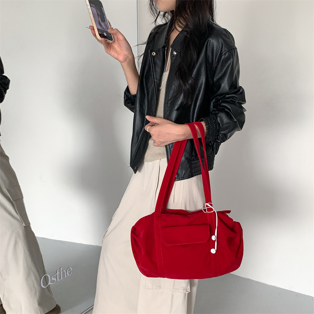 ヴィンテージ風ベルベット素材のレディースボストンバッグ。大容 - Women Hand Bags For Office のレビューと価格
