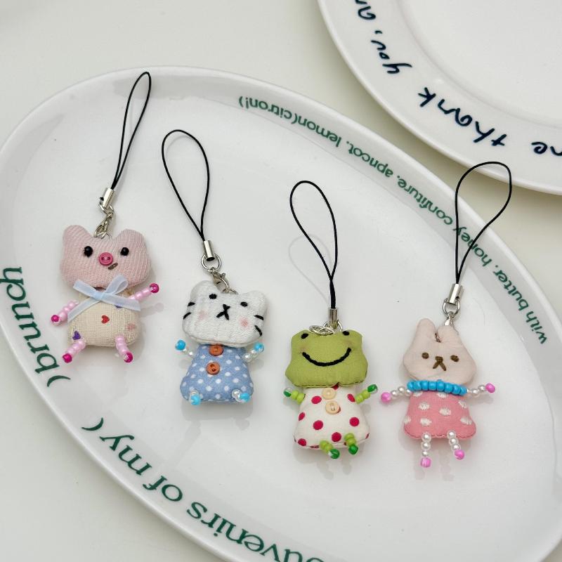 かわいい動物キーホルダー - カエル、ブタ、猫のペンダント、 - Women'S Young Bags のレビューと価格